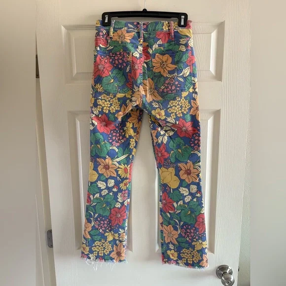 Mother The Hustler Patch Pocket Ankle in Fresh Blooms - Picture 9 of 11